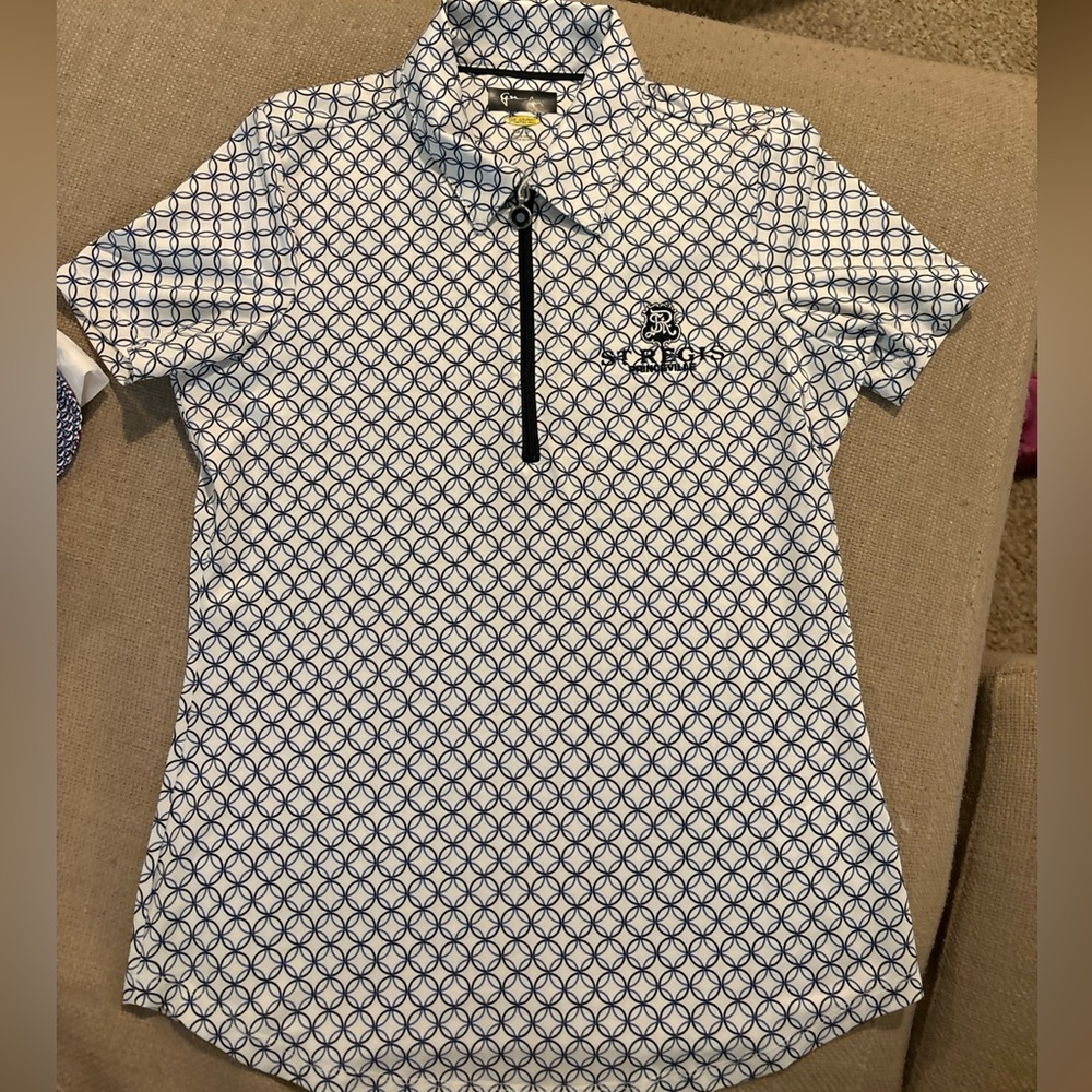 NWT Greg Norman Play Dry Geometric Golf Polo Women's XS